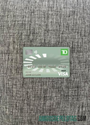 Kanada TD visa Debit kartu tampilan foto depan makering