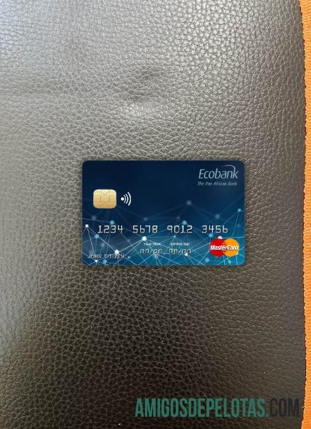 Republik Afrika Tengah Ecobank bank mastercard tampilan foto depan makering