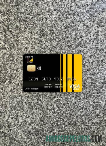 Chad komersial bank Tchad visa kartu tampilan foto depan pratinjau