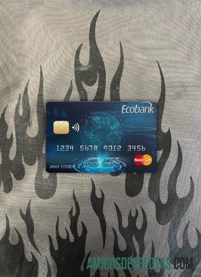 Chad Ecobank mastercard tampilan foto depan makering