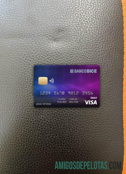 Chili BICE bank visa kartu tampilan foto depan makering