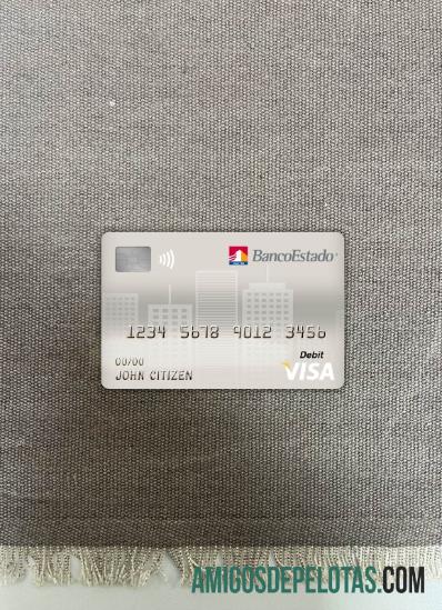 Chili banco del estado de Chili bank visa Debit kartu tampilan foto depan desain