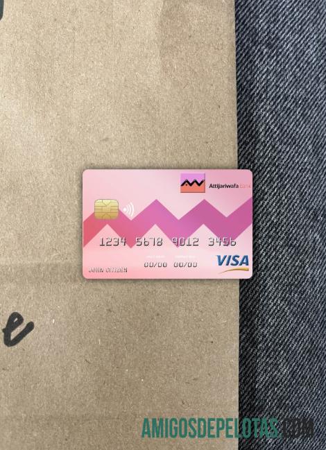 Co╠éte d'Ivoire Attijariwafa bank visa kartu tampilan foto depan pratinjau
