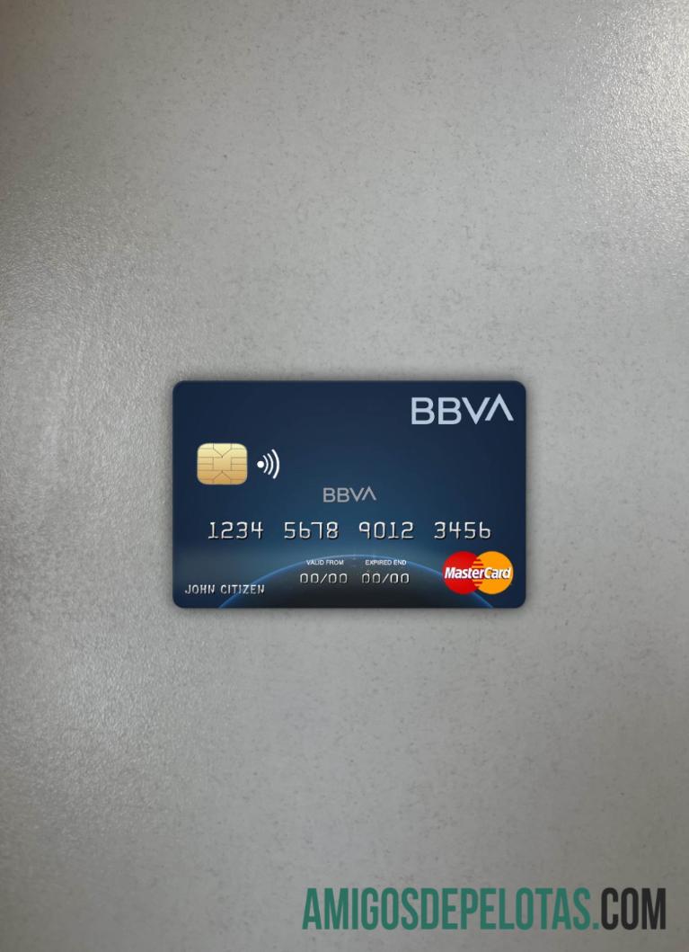 Kolombia BBVA bank mastercard tampilan foto depan makering