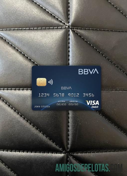 Kolombia BBVA bank visa kartu tampilan foto depan desain