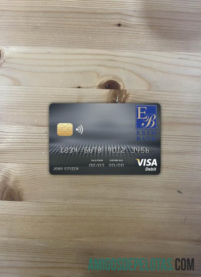 Komoro Exim bank visa kartu tampilan foto depan makering