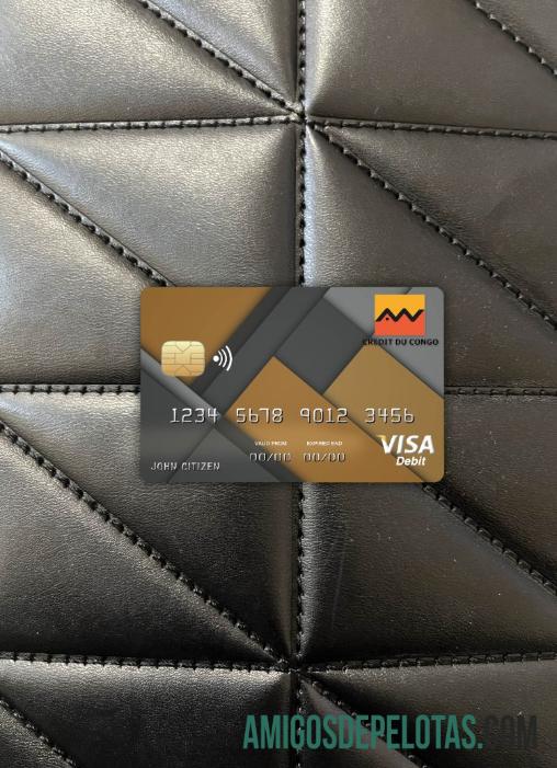Kongo Kredit bank visa kartu tampilan foto depan pratinjau