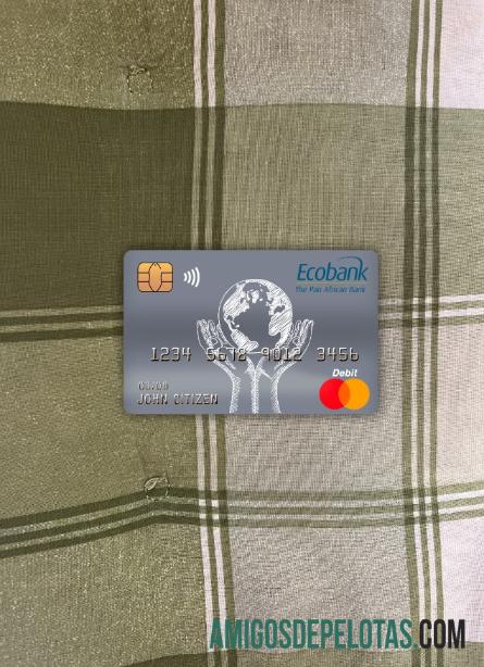 Kongo Ecobank bank master Debit kartu tampilan foto depan templat
