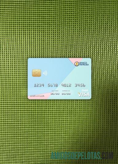 Kosta Rika Improsa bank visa kartu tampilan foto depan desain