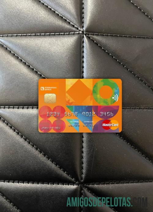 Kroasia Podravska bank mastercard tampilan foto depan templat