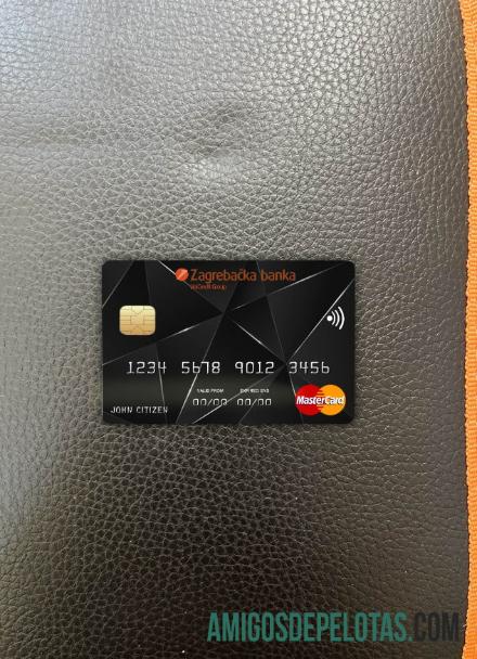 Kroasia Zagrebacka bank mastercard tampilan foto depan makering