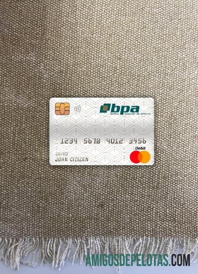 Kuba Banco popular de ahorro (bpa) bank master Debit kartu tampilan foto depan pratinjau