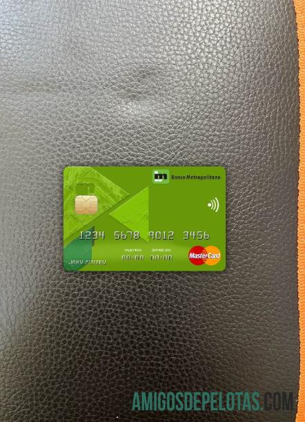 Kuba Metropolitano bank mastercard tampilan foto depan desain