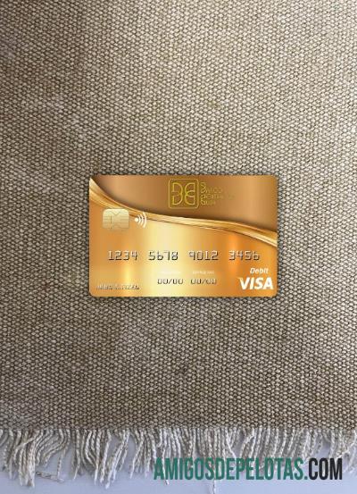 Kuba Nacional bank visa kartu tampilan foto depan templat