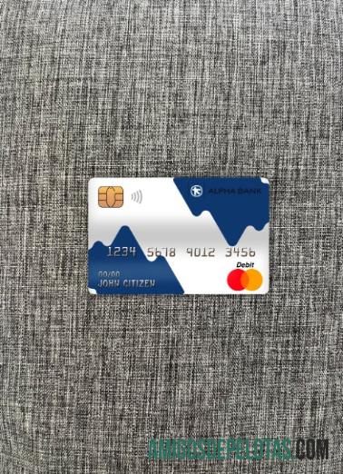 Siprus Alpha bank master Debit kartu tampilan foto depan pratinjau