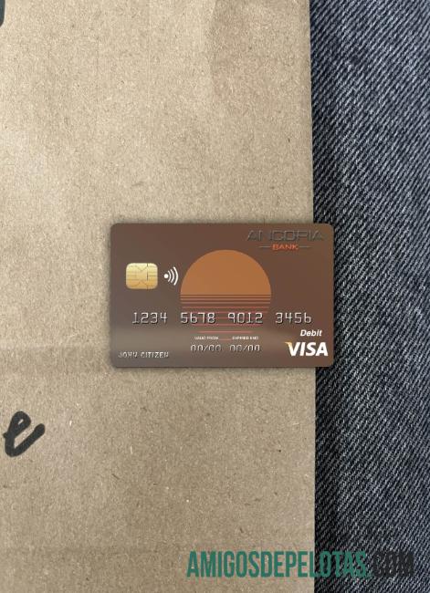 Siprus Ancoria bank visa kartu tampilan foto depan pratinjau