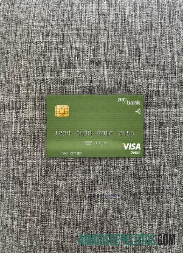 Republik Ceko Air bank visa Debit kartu tampilan foto depan pratinjau