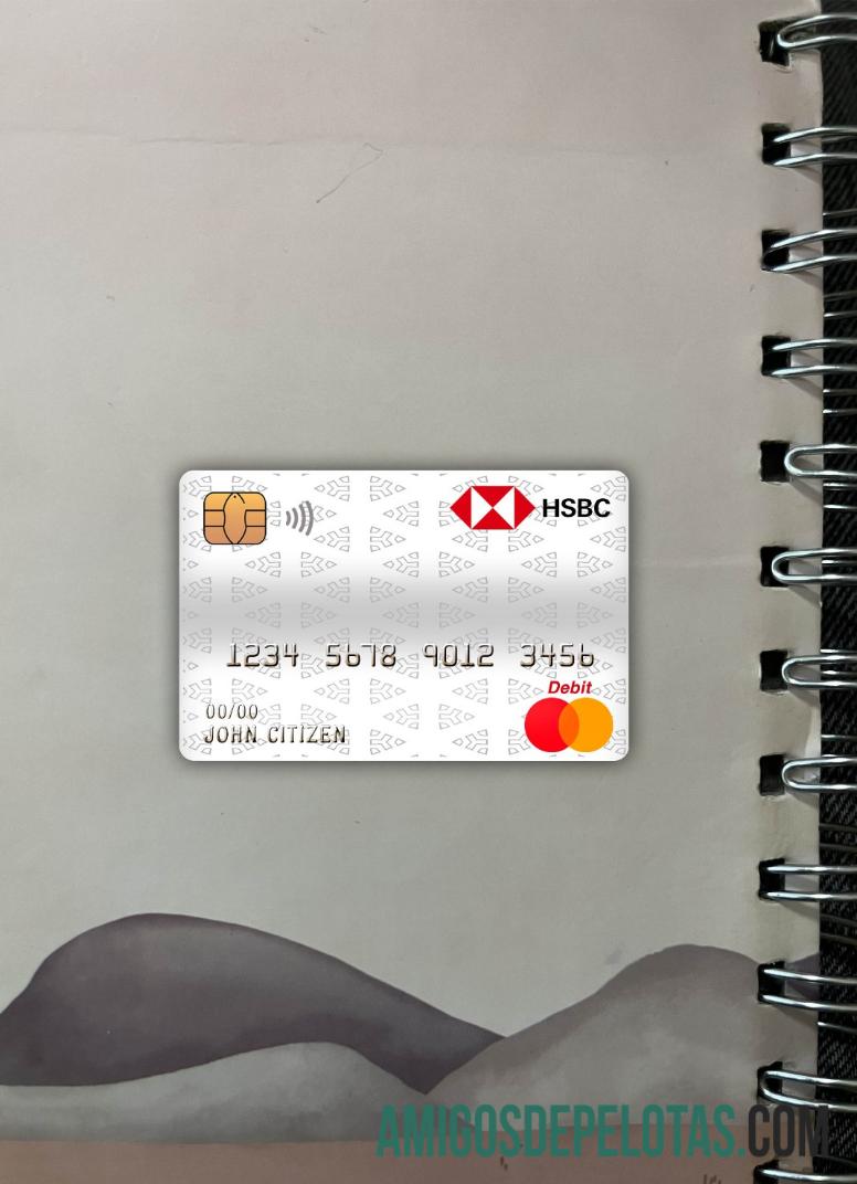Republik Ceko HSBC bank master Debit kartu tampilan foto depan sampel