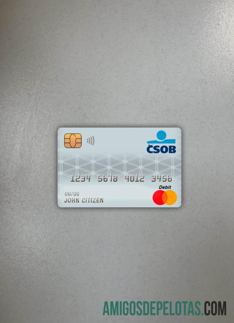 Republik Ceko ceskoslovenska╠ü obchodni╠ü bank master Debit kartu tampilan foto depan desain