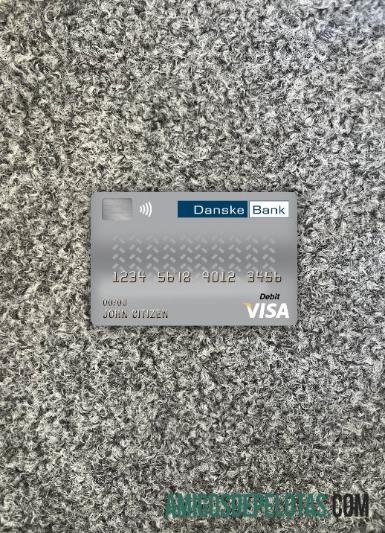 Denmark Danskebank visa Debit kartu tampilan foto depan makering