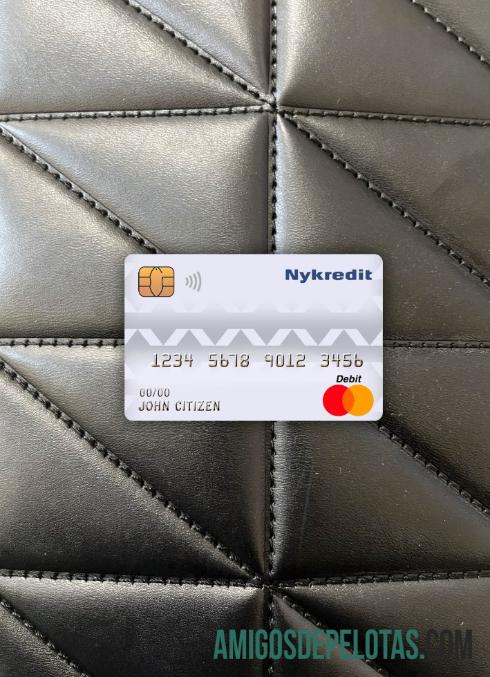 Denmark Nykredit bank master Debit kartu tampilan foto depan sampel