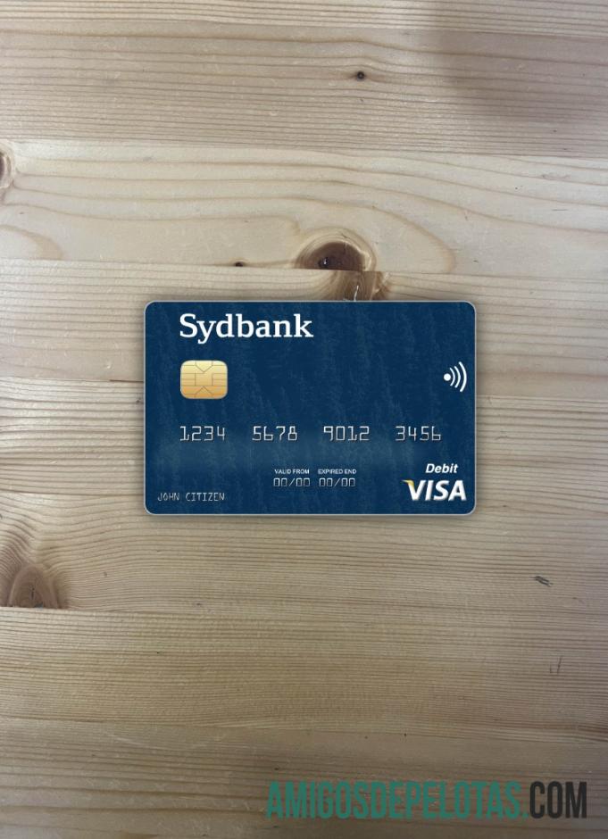 Denmark Sydbank visa Debit kartu tampilan foto depan pratinjau