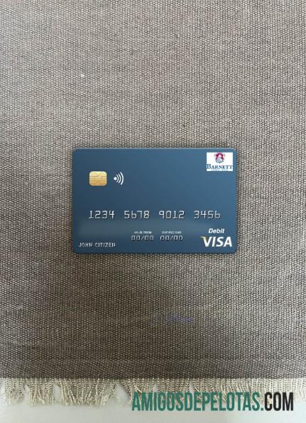 Dominika Barnett Capital bank visa Debit kartu tampilan foto depan templat