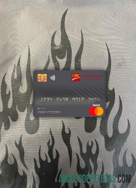 Dominika Cibc first caribbean international bank master Debit kartu tampilan foto depan desain