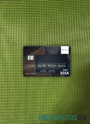 Republik Dominika Banco Vimecan visa Debit kartu tampilan foto depan templat