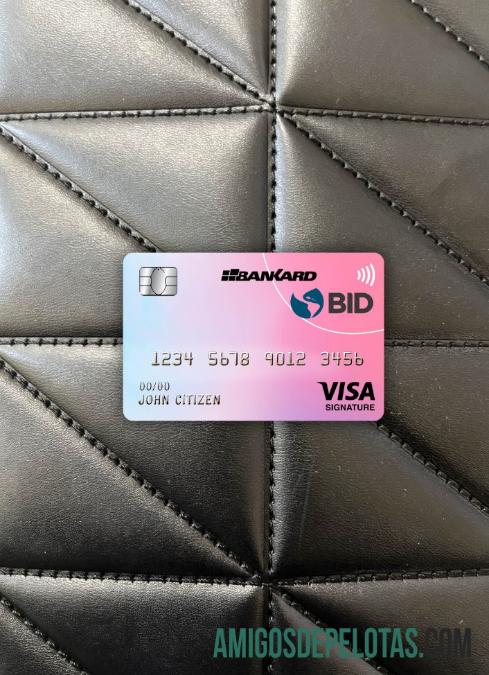 Ekuador Banco Interamericano de desarrollo (BID) bank visa Tanda Tangan kartu tampilan foto depan sampel