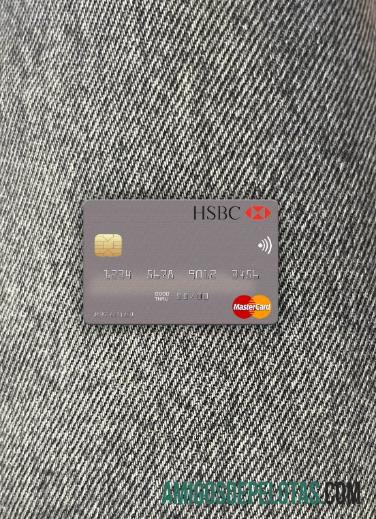 Mesir HSBC bank mastercard tampilan foto depan desain