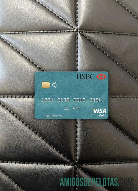 Mesir HSBC bank visa Debit kartu tampilan foto depan templat