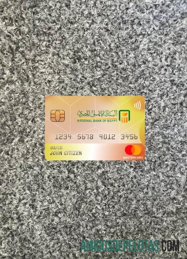Mesir nasional bank mastercard tampilan foto depan pratinjau