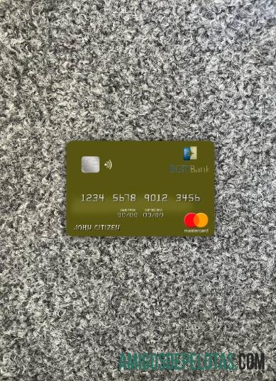 Guinea Khatulistiwa BGFI bank mastercard tampilan foto depan pratinjau