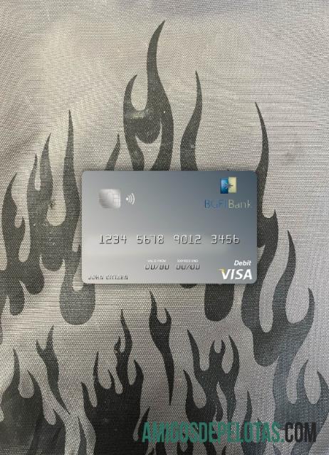 Guinea Khatulistiwa BGFI bank visa Debit kartu tampilan foto depan pratinjau