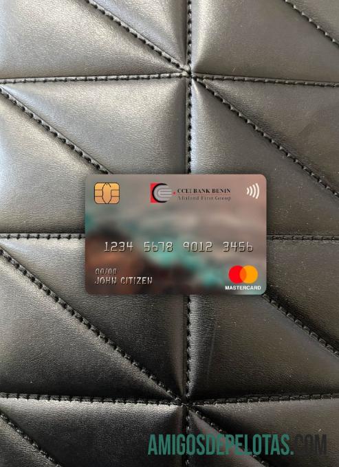 Guinea Khatulistiwa CCEI bank master kartu tampilan foto depan templat