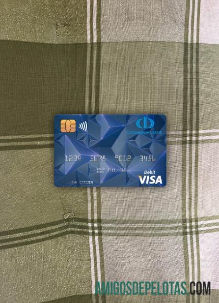 Guinea Khatulistiwa Commerical bank Guinee Equatoriale visa Debit kartu tampilan foto depan makering