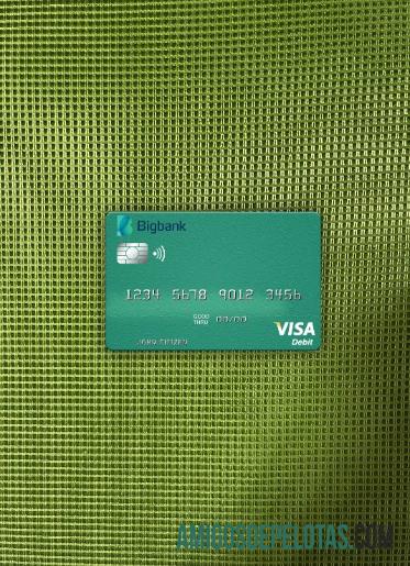 Estonia Bigbank visa Debit kartu tampilan foto depan makering