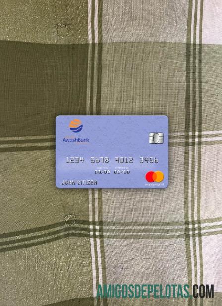 Etiopia Awash International bank mastercard tampilan foto depan pratinjau