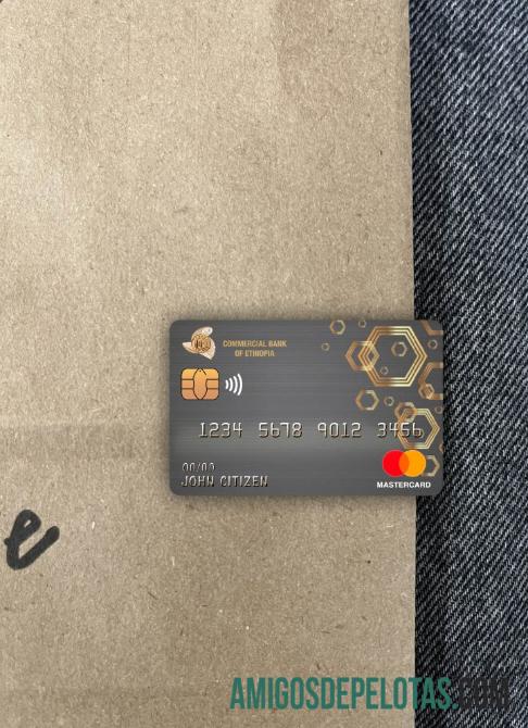Etiopia komersial bank mastercard tampilan foto depan desain