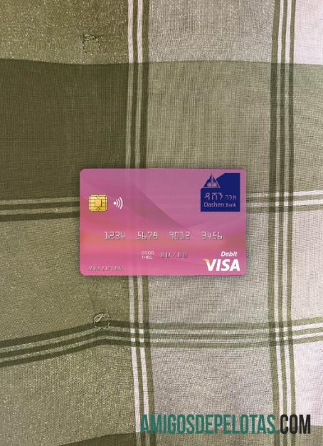 Etiopia Dashen bank visa Debit kartu tampilan foto depan desain
