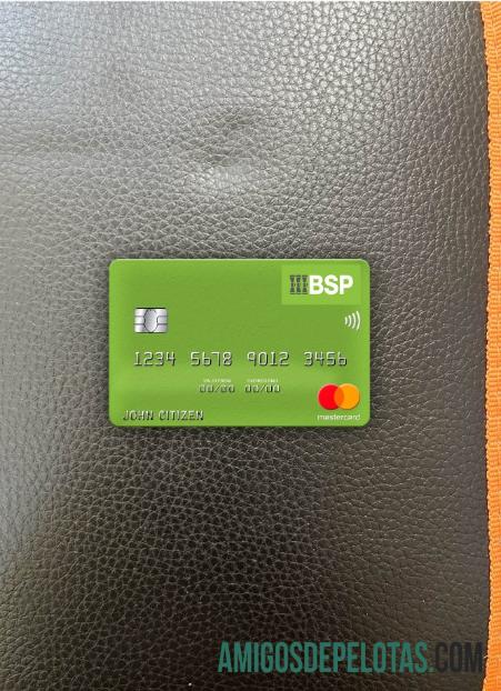 Fiji bank of South Pacific mastercard tampilan foto depan desain