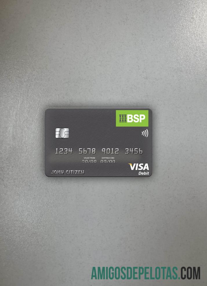 Fiji bank of South Pacific visa Debit kartu tampilan foto depan sampel
