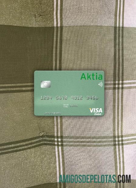 Finlandia Aktia Savings bank visa Debit kartu tampilan foto depan desain