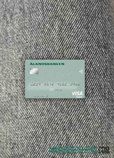 Finlandia bank of Aland visa Debit kartu tampilan foto depan desain