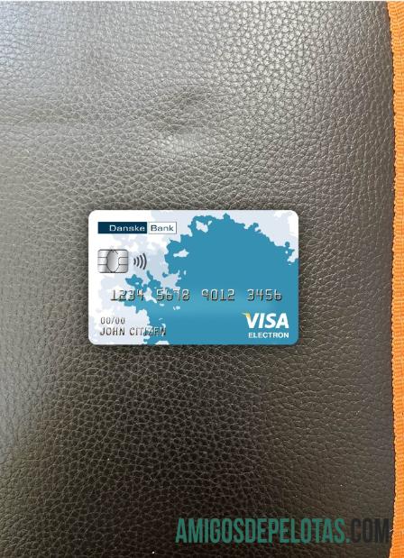 Finlandia Danske bank visa electron kartu tampilan foto depan templat