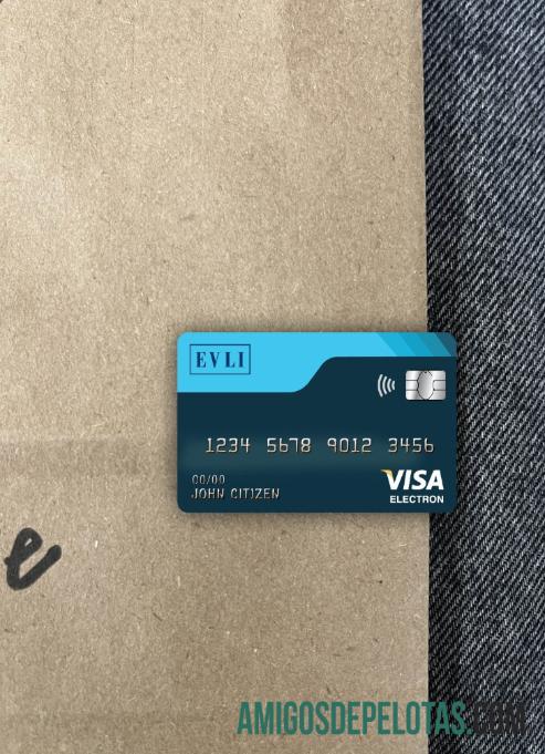 Finlandia Evli bank visa electron kartu tampilan foto depan desain
