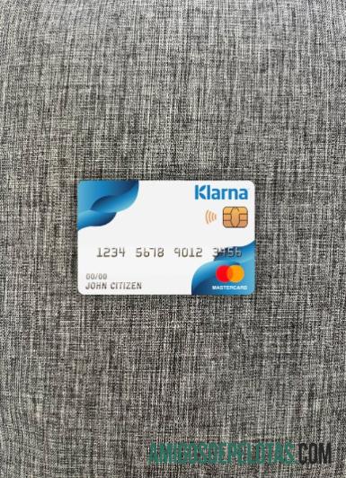 Finlandia Klarna bank mastercard tampilan foto depan makering