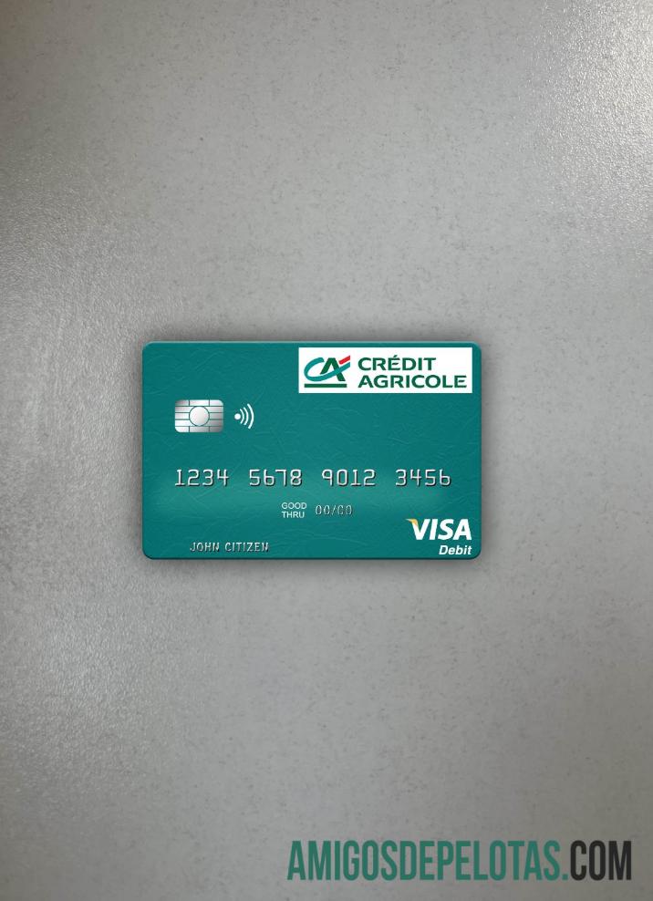 Prancis Kredit Agricole bank visa Debit kartu tampilan foto depan makering