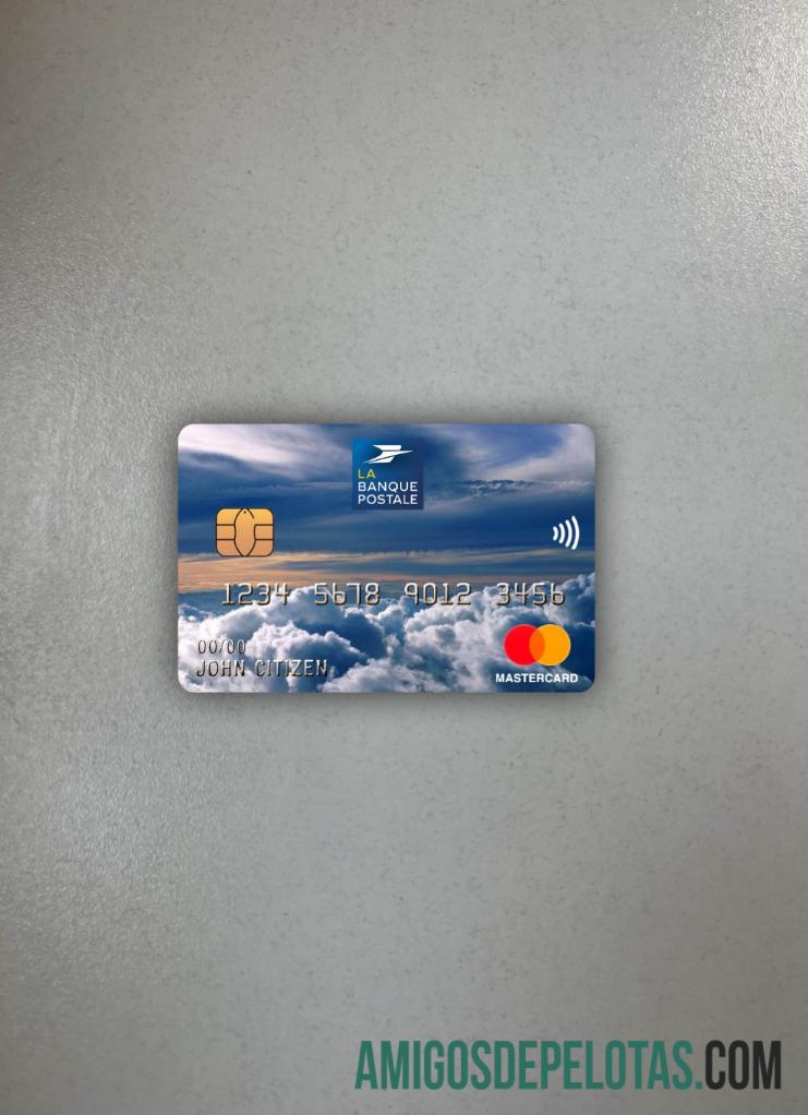 Prancis La Banque Postale bank mastercard tampilan foto depan templat